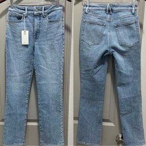 Good American Good Legs Straight Classic Blue Jeans NWT